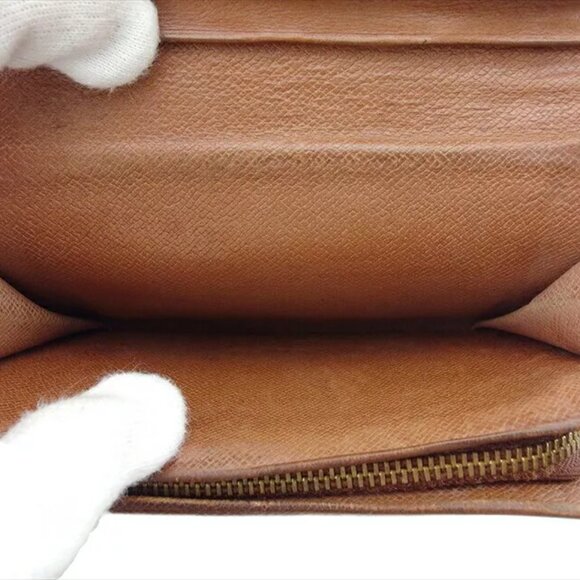 LOUIS VUITTON Bi -fold Wallet Monogram Monogram Canvas Authentic USED T21247 - Picture 3 of 10